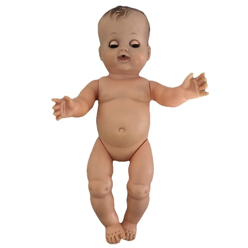 Vintage Madame Alexander Drink Wet Boy Doll 1950s Molded Hair 13